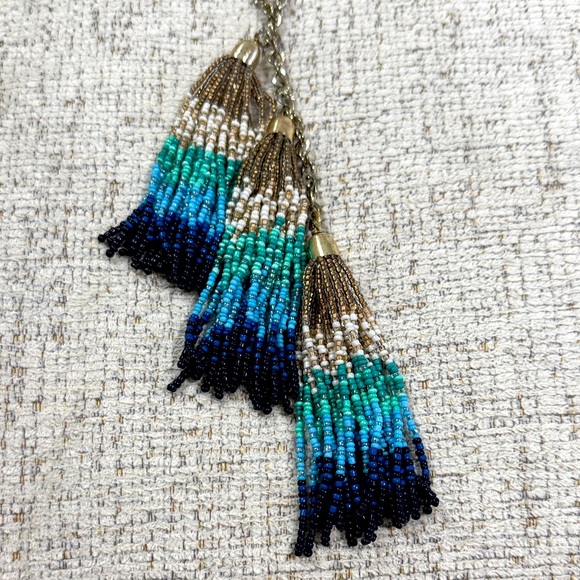 Chicos Beaded Tassel Necklace - Picture 3 of 8